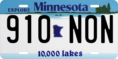 MN license plate 910NON