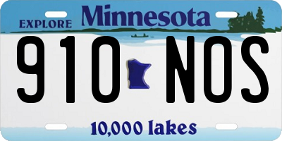 MN license plate 910NOS