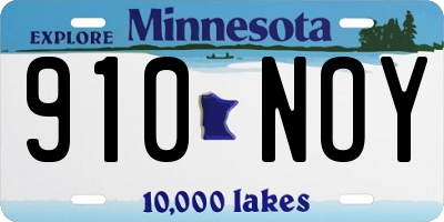 MN license plate 910NOY