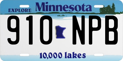 MN license plate 910NPB