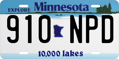 MN license plate 910NPD