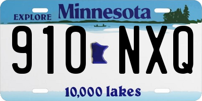 MN license plate 910NXQ