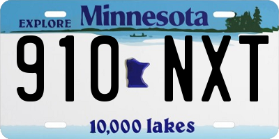 MN license plate 910NXT