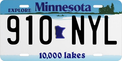 MN license plate 910NYL