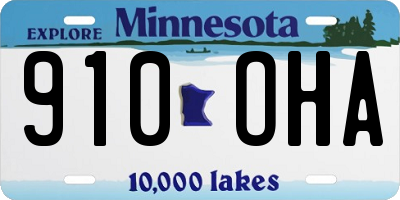 MN license plate 910OHA