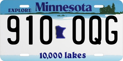 MN license plate 910OQG