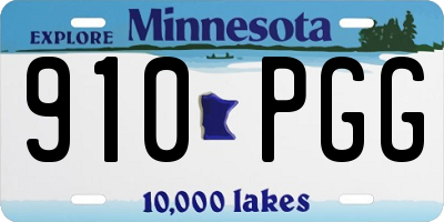 MN license plate 910PGG