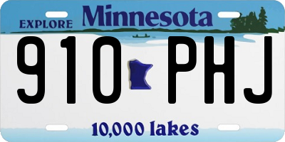 MN license plate 910PHJ