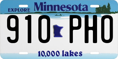MN license plate 910PHO