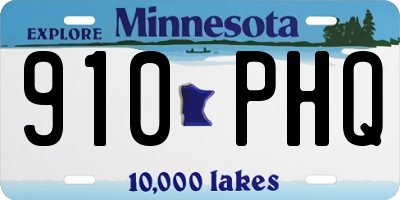 MN license plate 910PHQ