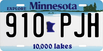 MN license plate 910PJH