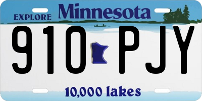 MN license plate 910PJY