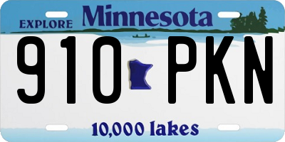 MN license plate 910PKN