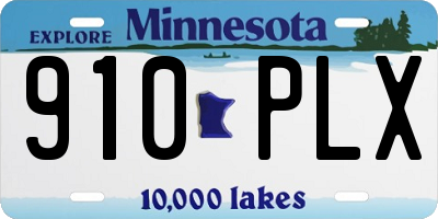 MN license plate 910PLX