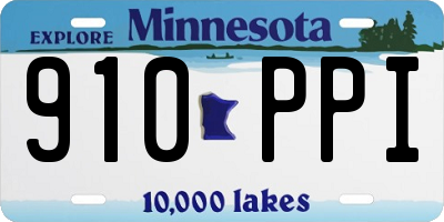 MN license plate 910PPI