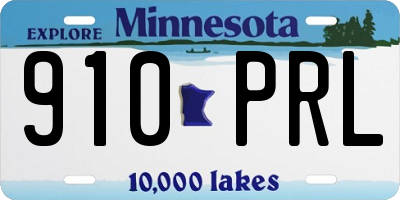 MN license plate 910PRL