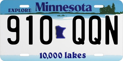 MN license plate 910QQN