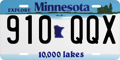 MN license plate 910QQX