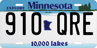 MN license plate 910QRE