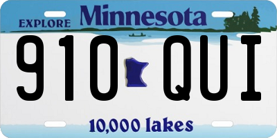 MN license plate 910QUI