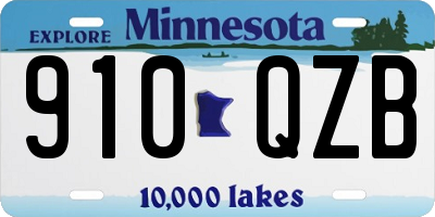 MN license plate 910QZB