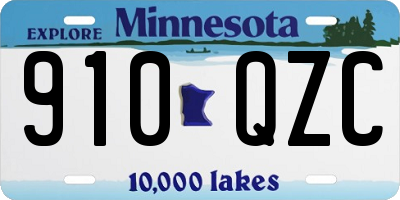 MN license plate 910QZC