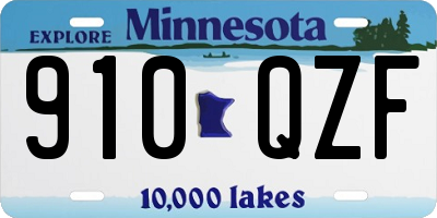 MN license plate 910QZF