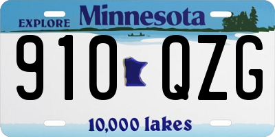MN license plate 910QZG