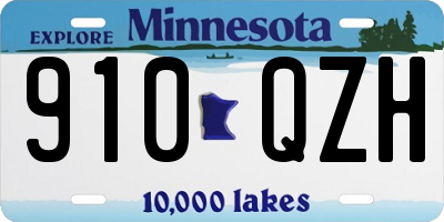 MN license plate 910QZH