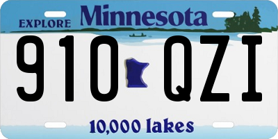 MN license plate 910QZI