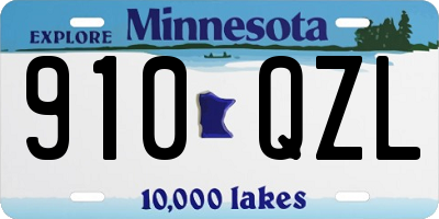 MN license plate 910QZL