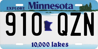 MN license plate 910QZN