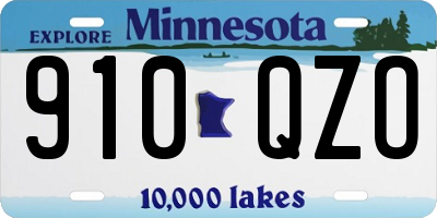 MN license plate 910QZO