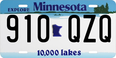 MN license plate 910QZQ
