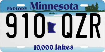 MN license plate 910QZR