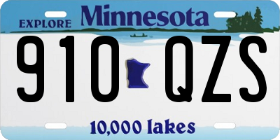 MN license plate 910QZS