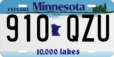 MN license plate 910QZU