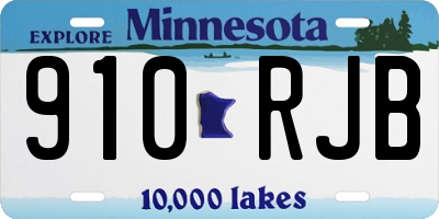 MN license plate 910RJB