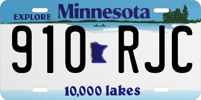 MN license plate 910RJC