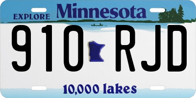 MN license plate 910RJD