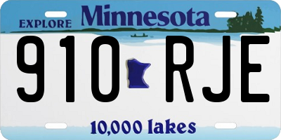 MN license plate 910RJE