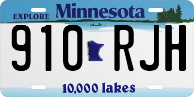 MN license plate 910RJH