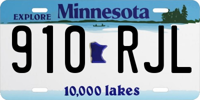 MN license plate 910RJL