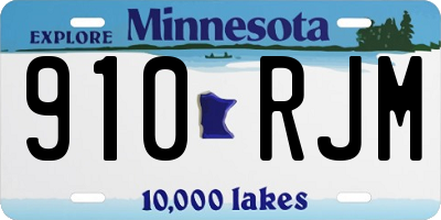 MN license plate 910RJM