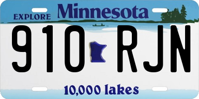 MN license plate 910RJN