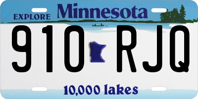 MN license plate 910RJQ