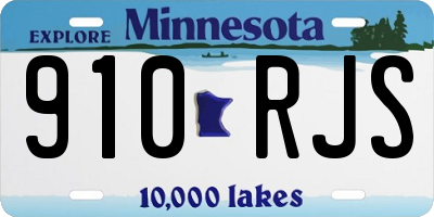 MN license plate 910RJS