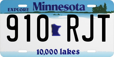 MN license plate 910RJT