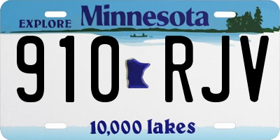MN license plate 910RJV