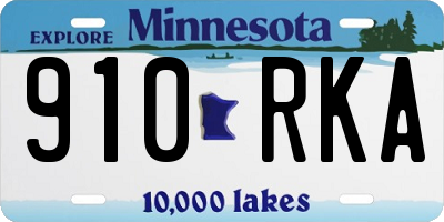MN license plate 910RKA